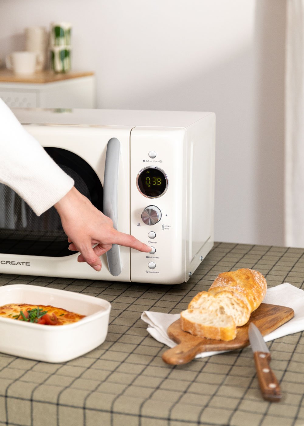 CREATE - MICROWAVE RETRO - Digitale Mikrowelle mit Grillfunktion 900W, Galeriebild 2