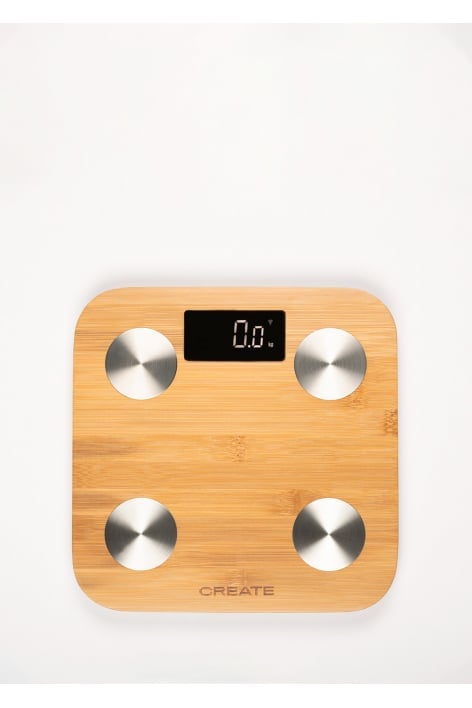 CREATE - BALANCE BODY BAMBOO SMART - Bioimpedanz-Personenwaage aus Bambus