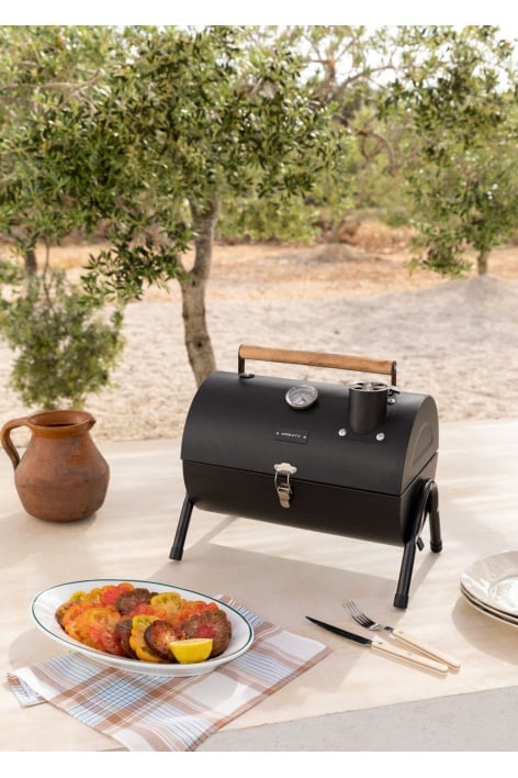 CREATE - BBQ SMOKEY COMPACT - Tragbarer Smoker-Grill mit Holzkohle