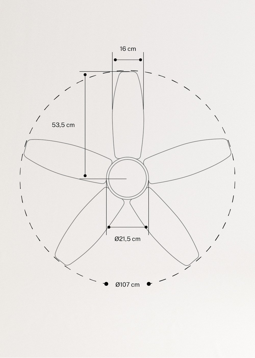 CREATE - WIND FLOWOOD - Leiser Deckenventilator 60W Ø107 cm , Galeriebild 8