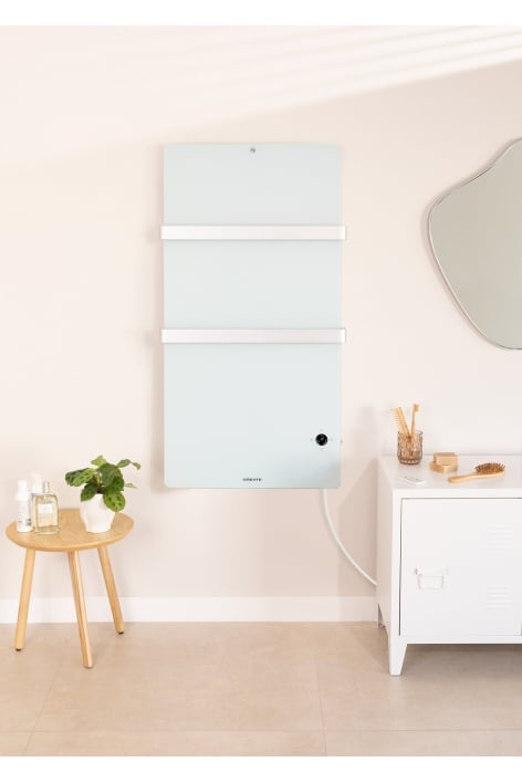 CREATE - WARM TOWEL CRYSTAL - Elektrischer Badheizkörper aus Glas mit WLAN 600W
