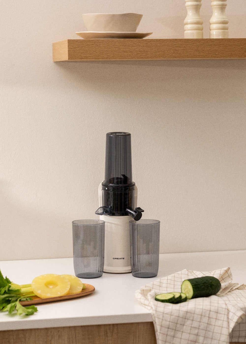 CREATE - JUICER SLOW MINI - langsamer Extraktionsentsafter 150W, Galeriebild 1