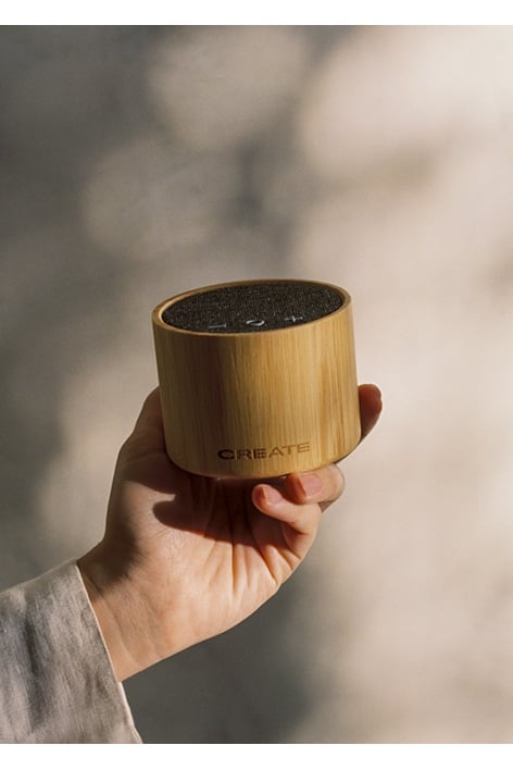 CREATE - SPEAKER MINI BAMBOO - Bluetooth-Lautsprecher aus Bambus