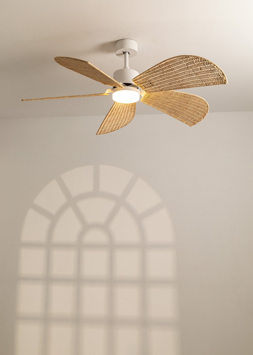 CREATE - WIND RATTAN - Leiser Deckenventilator 40W Ø132cm , Galeriebild 2