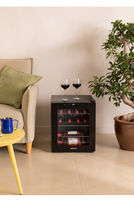 CREATE - WINECOOLER L15 - Elektrischer Weinkühlschrank für 12 oder 15 Flaschen mit Metallregalen