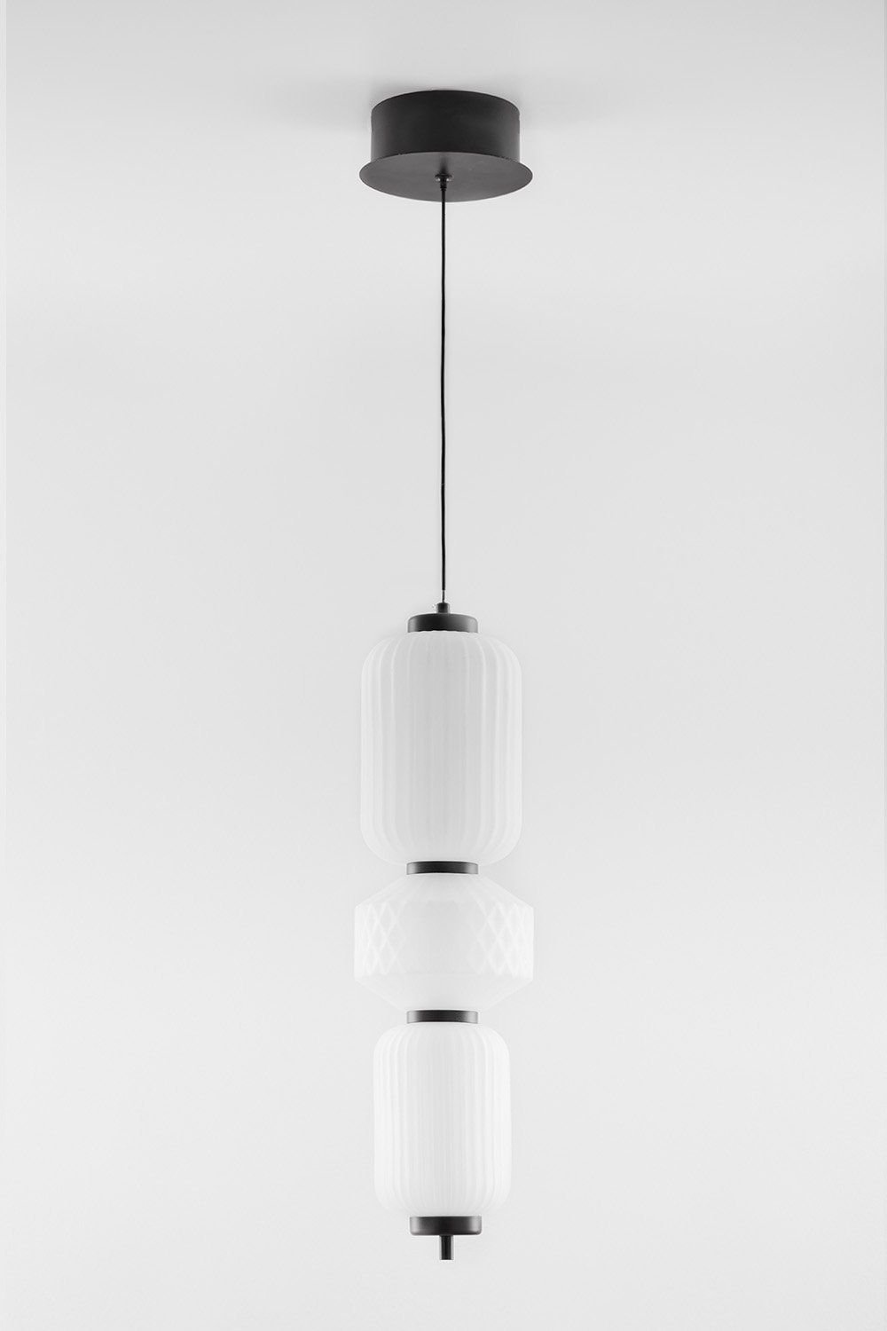 Necsar LED-Deckenleuchte aus Eisen und Glas, Galeriebild 2
