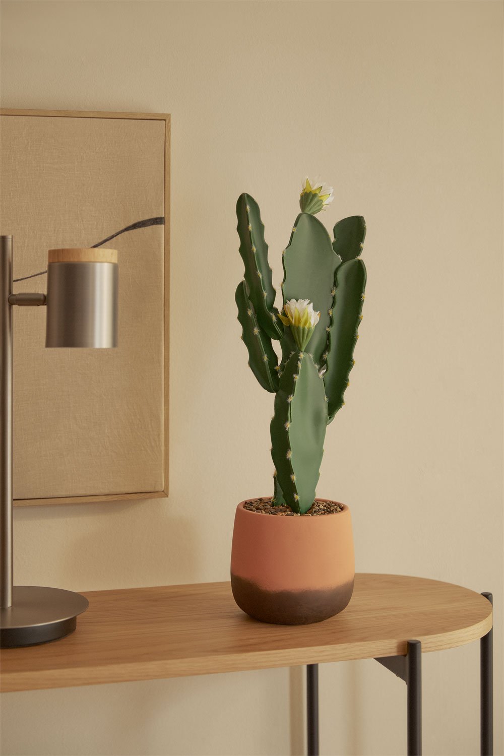 Künstlicher Kaktus mit Cereus-Blumen 52 cm, Galeriebild 1