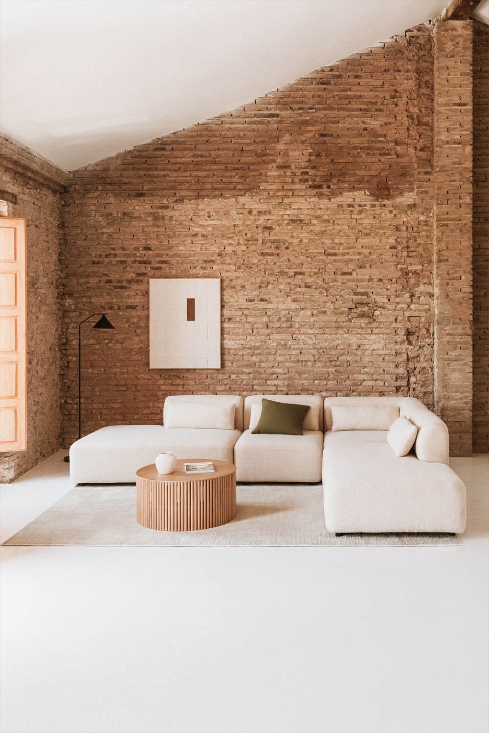 4 teiliges modulares Ecksofa Fogler mit Doppel Chaiselounge SKLUM