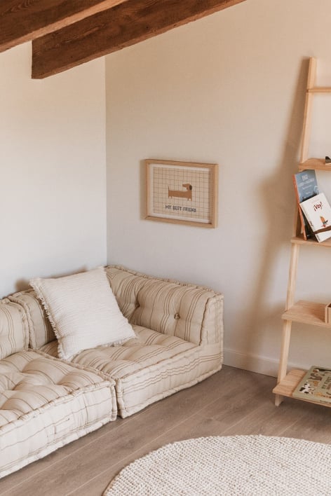 Eckelement für modulares Sofa aus Baumwolle Dhel