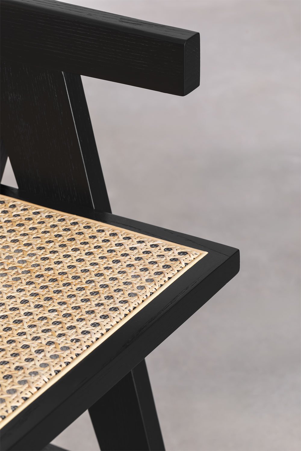 4er-Pack Lali-Hocker, 65 cm, aus Eschenholz und Rattan, Galeriebild 6