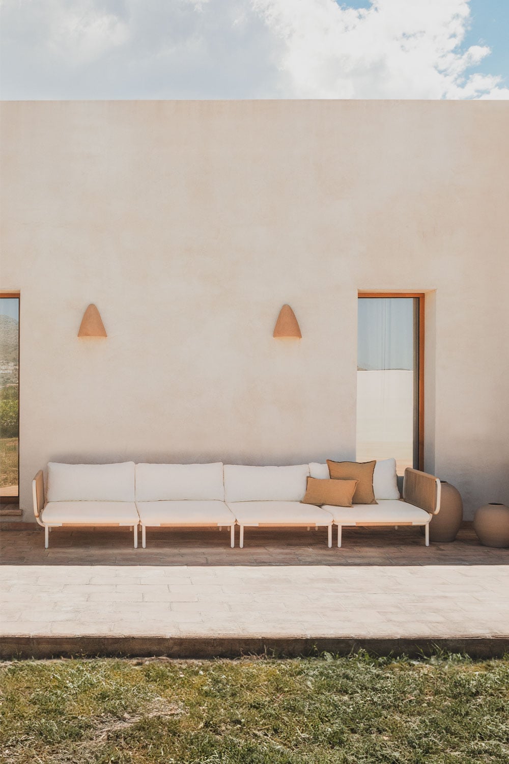 4-teiliges modulares Gartensofa mit 2 Roubly-Ecksesseln , Galeriebild 9