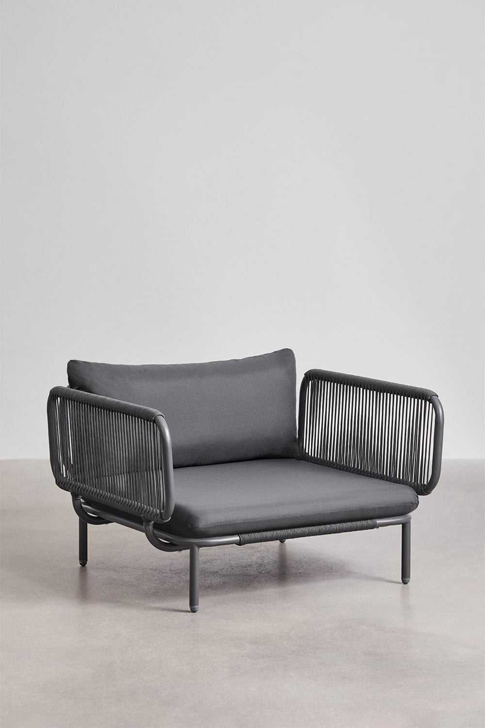 Modulares 3-teiliges Gartensofa mit 2 Ecksesseln, Hocker und Roubly-Sessel, Galeriebild 6