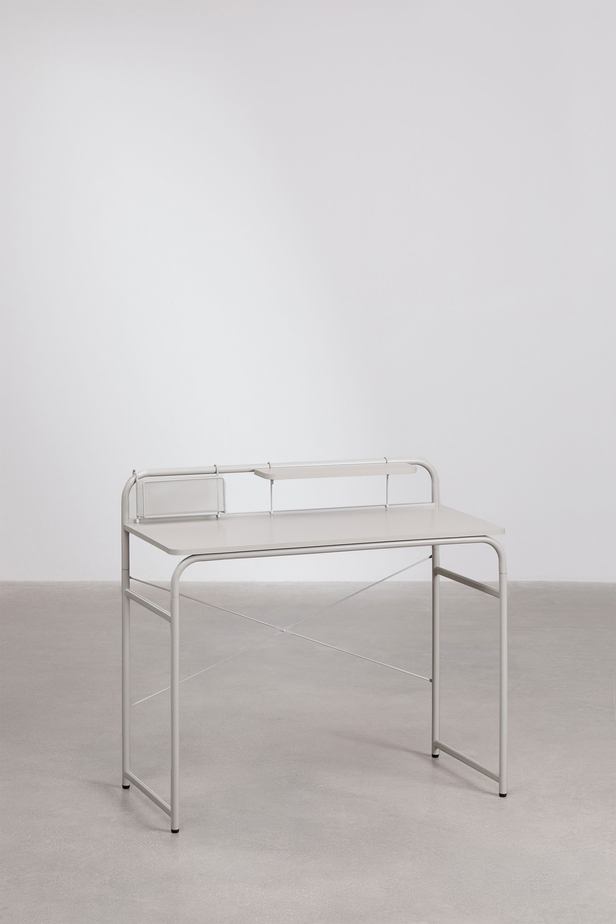 Schreibtisch 100x45 cm aus Stahl und Holz Sibila, Galeriebild 4