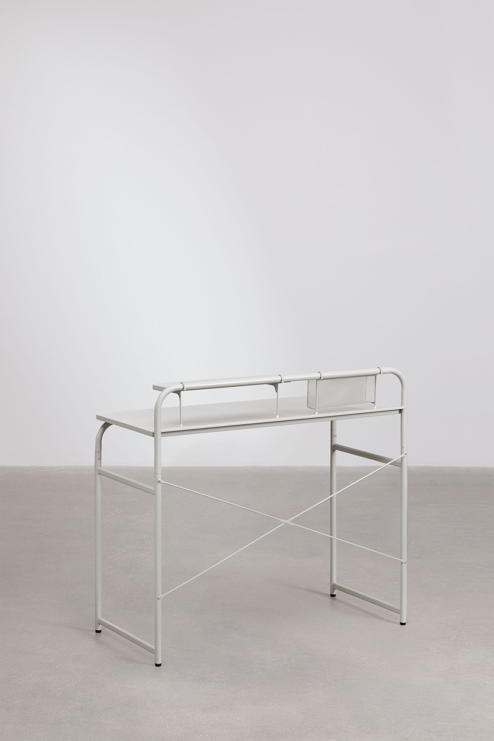 Schreibtisch 100x45 cm aus Stahl und Holz Sibila, Galeriebild 5