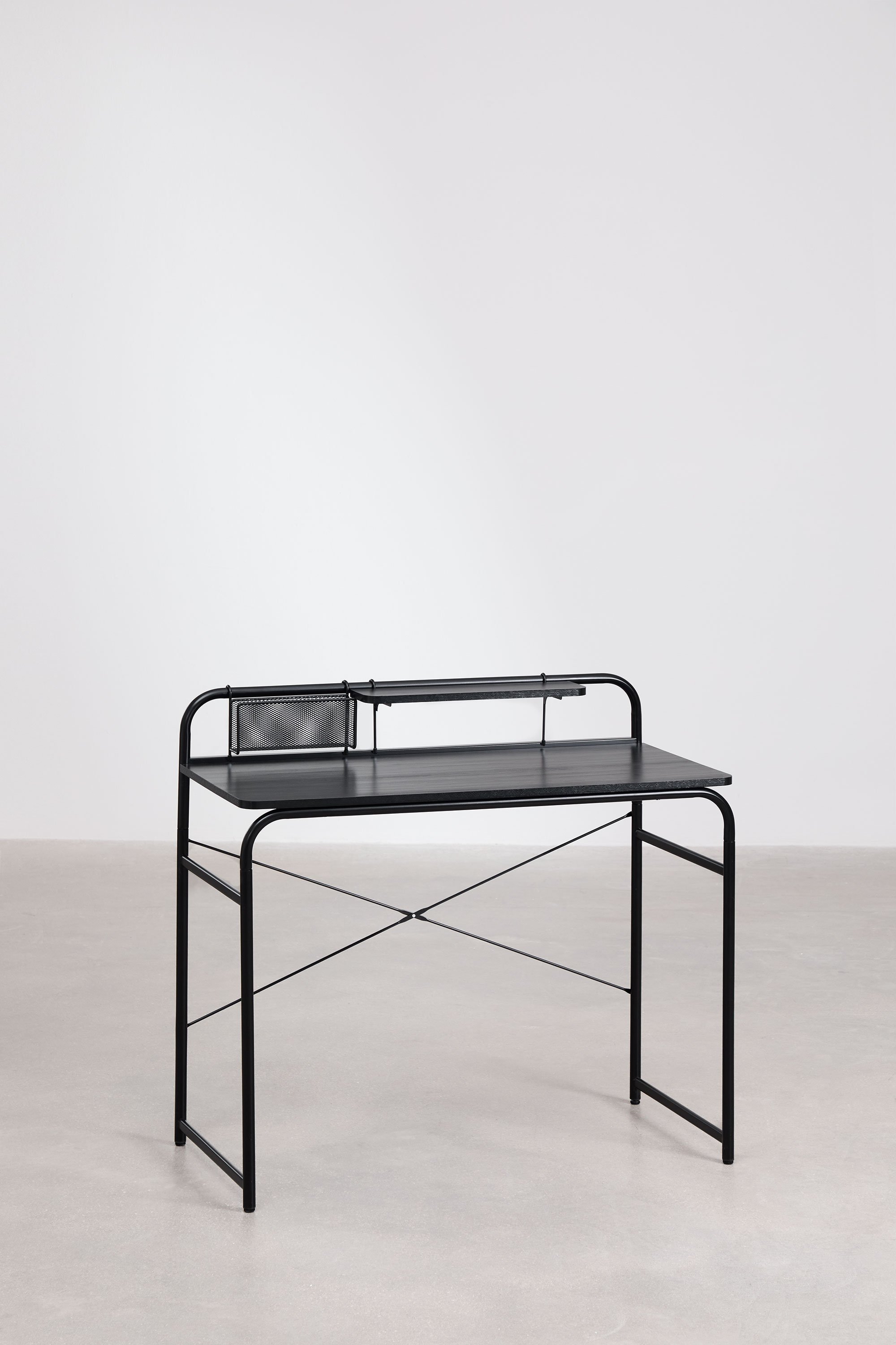 Sibila-Schreibtisch aus Stahl und Holz, Galeriebild 3