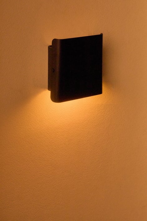 LED-Außenwandleuchte aus Aluminium und Edelstahl Nirela