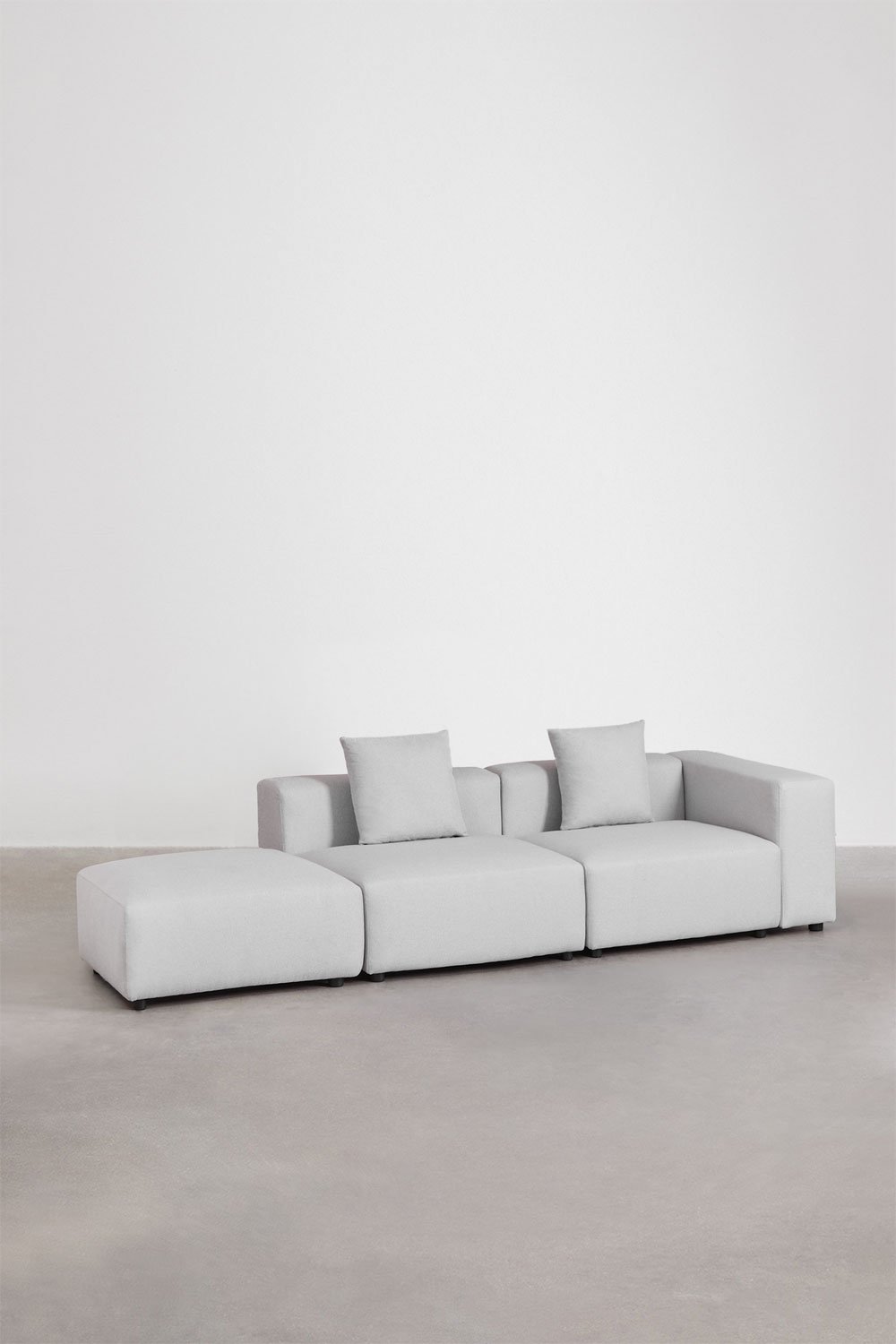 2-teiliges modulares Ecksofa mit hohem Armlehne und Hocker ↔︎285 cm Bruna, Galeriebild 3