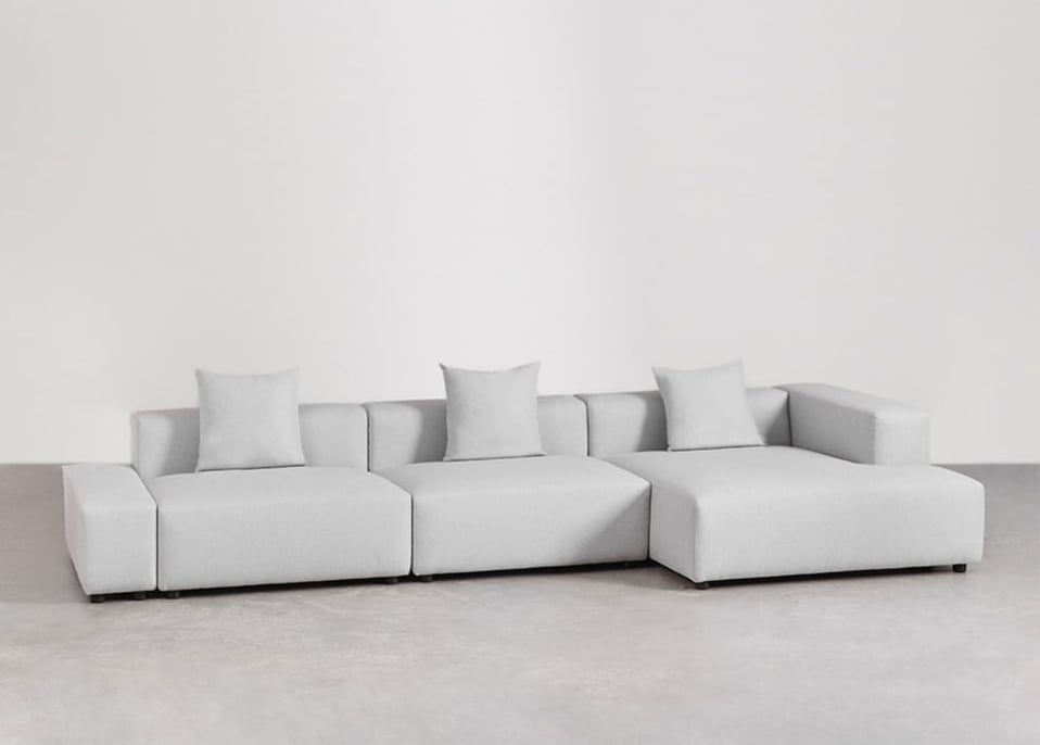 3-teiliges modulares Chaiselongue-Sofa für die rechte Ecke (↔︎375 cm) Bruna