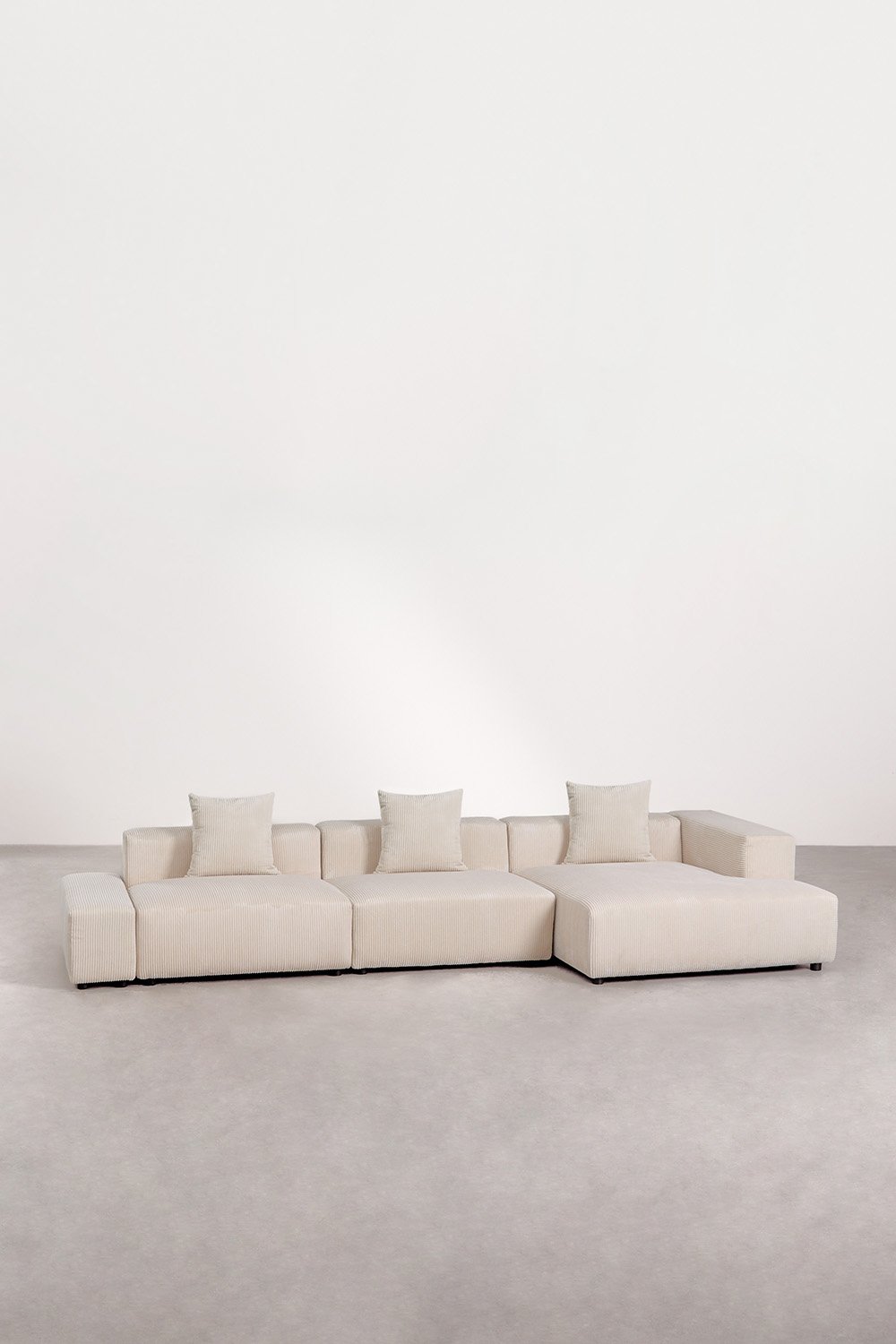 3-teiliges modulares Chaiselongue-Sofa für die rechte Ecke (↔︎375 cm) Bruna, Galeriebild 1