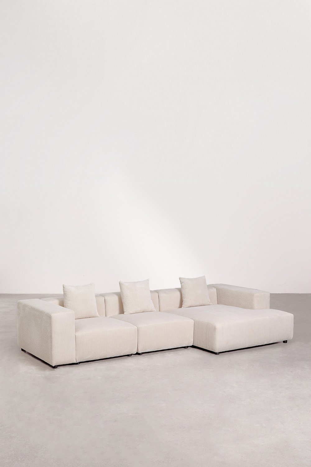 Modulares Sofa mit rechter Chaiselongue, 3-teilig (↔︎335 cm) mit hohem Armlehne Bruna, Galeriebild 1