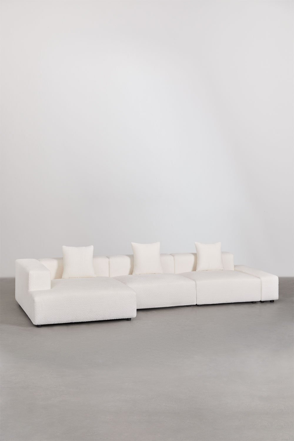 3-teiliges modulares Chaiselongue-Sofa für die linke Ecke (↔︎375 cm) Bruna, Galeriebild 1