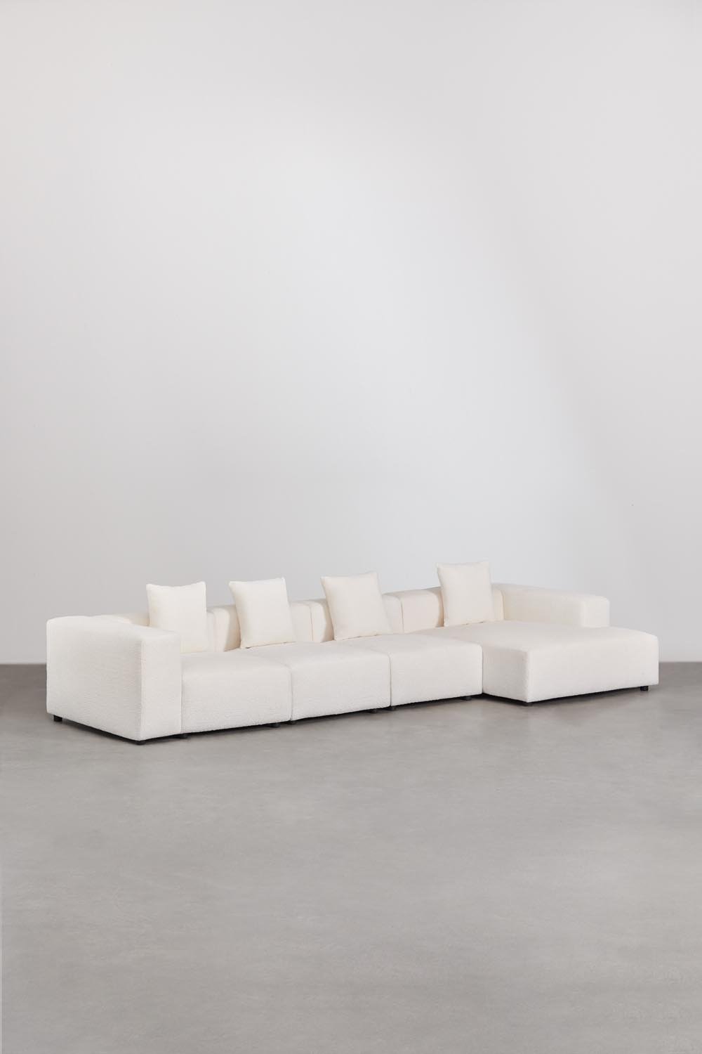 Modulares Sofa mit rechter Chaiselongue, 4-teilig (↔︎420 cm) mit hoher Armlehne Bruna, Galeriebild 1