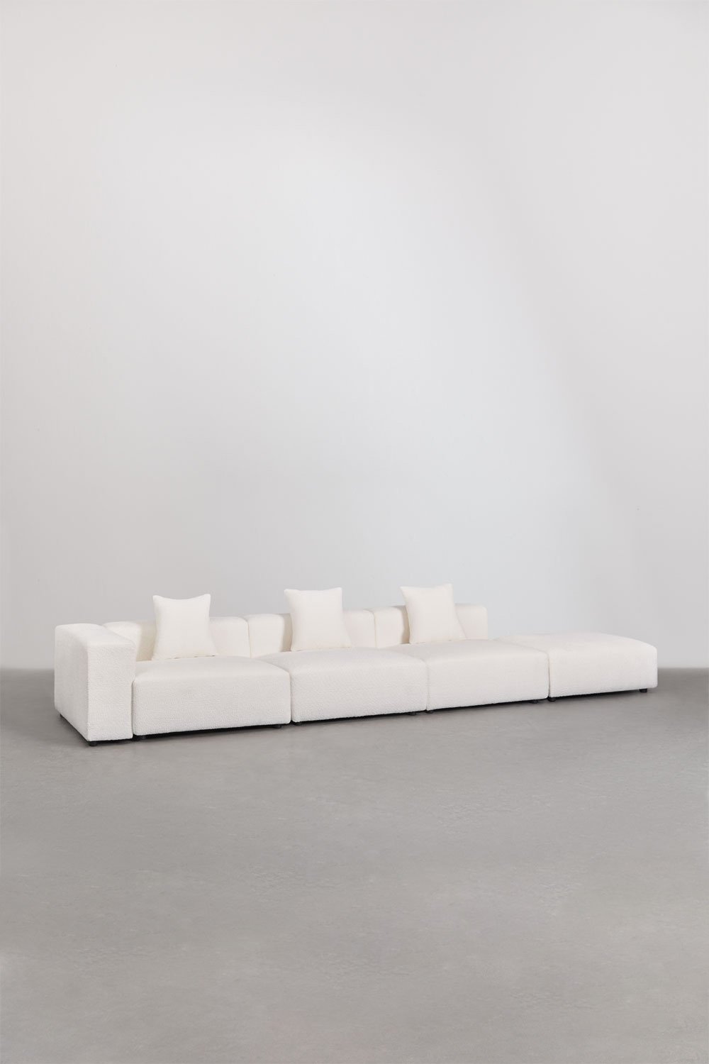 Modulares Ecksofa links 3-teilig mit hoher Armlehne und Hocker (↔︎450 cm) Bruna, Galeriebild 1