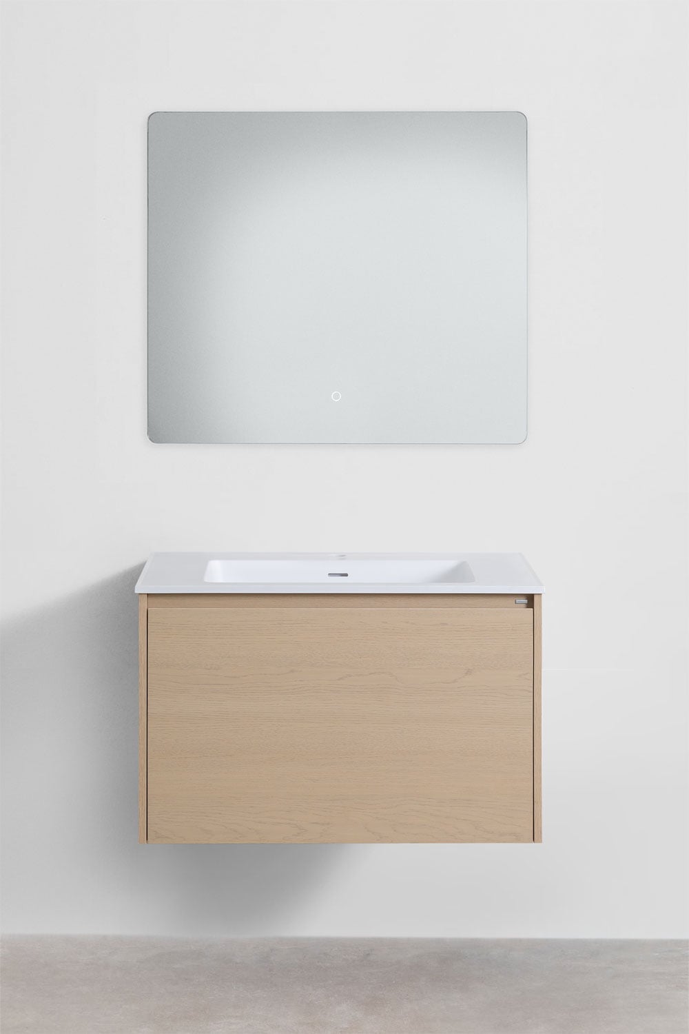 Hängendes Badezimmermöbel-Set aus Holz mit integriertem Waschbecken Jacob, Galeriebild 2