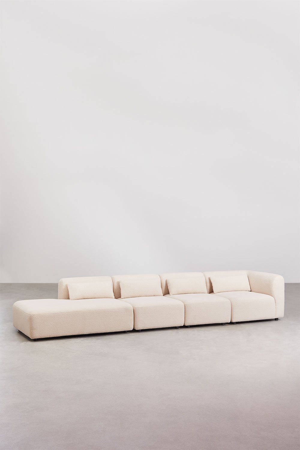 4-teiliges modulares Ecksofa Fogler mit linker Chaiselongue, Galeriebild 1