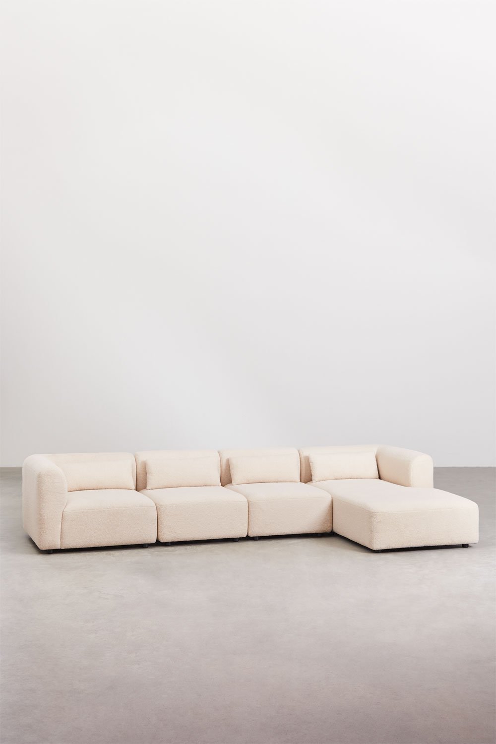 4-teiliges modulares Chaiselongue-Sofa Fogler rechts, Galeriebild 1