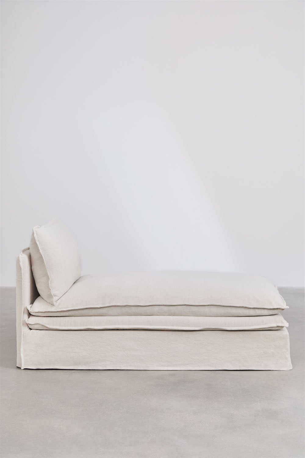 Modul-Chaiselongue für modulare Sofas aus Leinen und Baumwolle Grace, Galeriebild 3