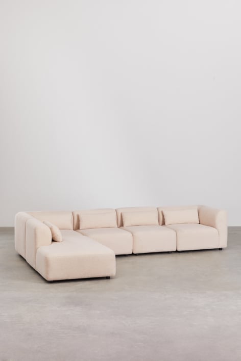 5-teiliges modulares Sofa Fogler mit Chaiselongue links