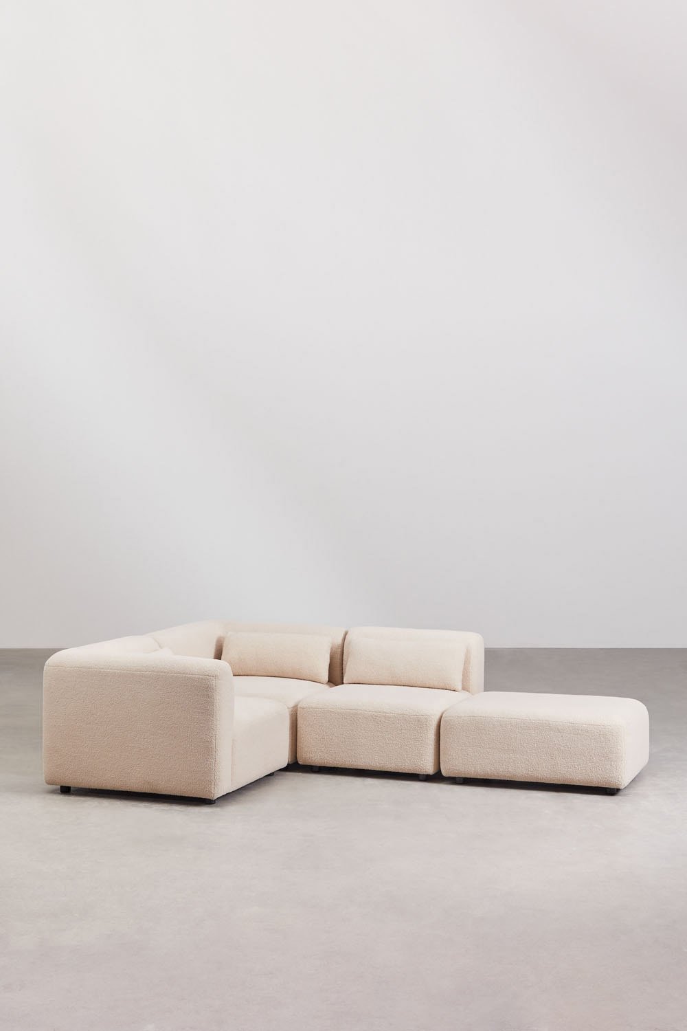 3-teiliges modulares Ecksofa mit Fogler-Hocker, Galeriebild 3
