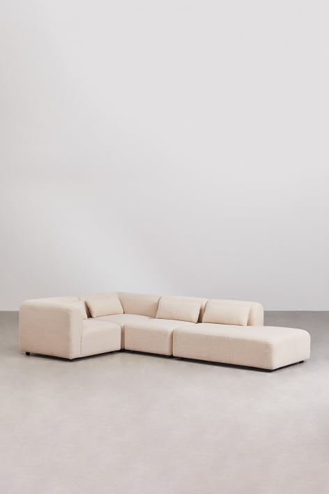 4-teiliges modulares Ecksofa Fogler mit Chaiselongue rechts
