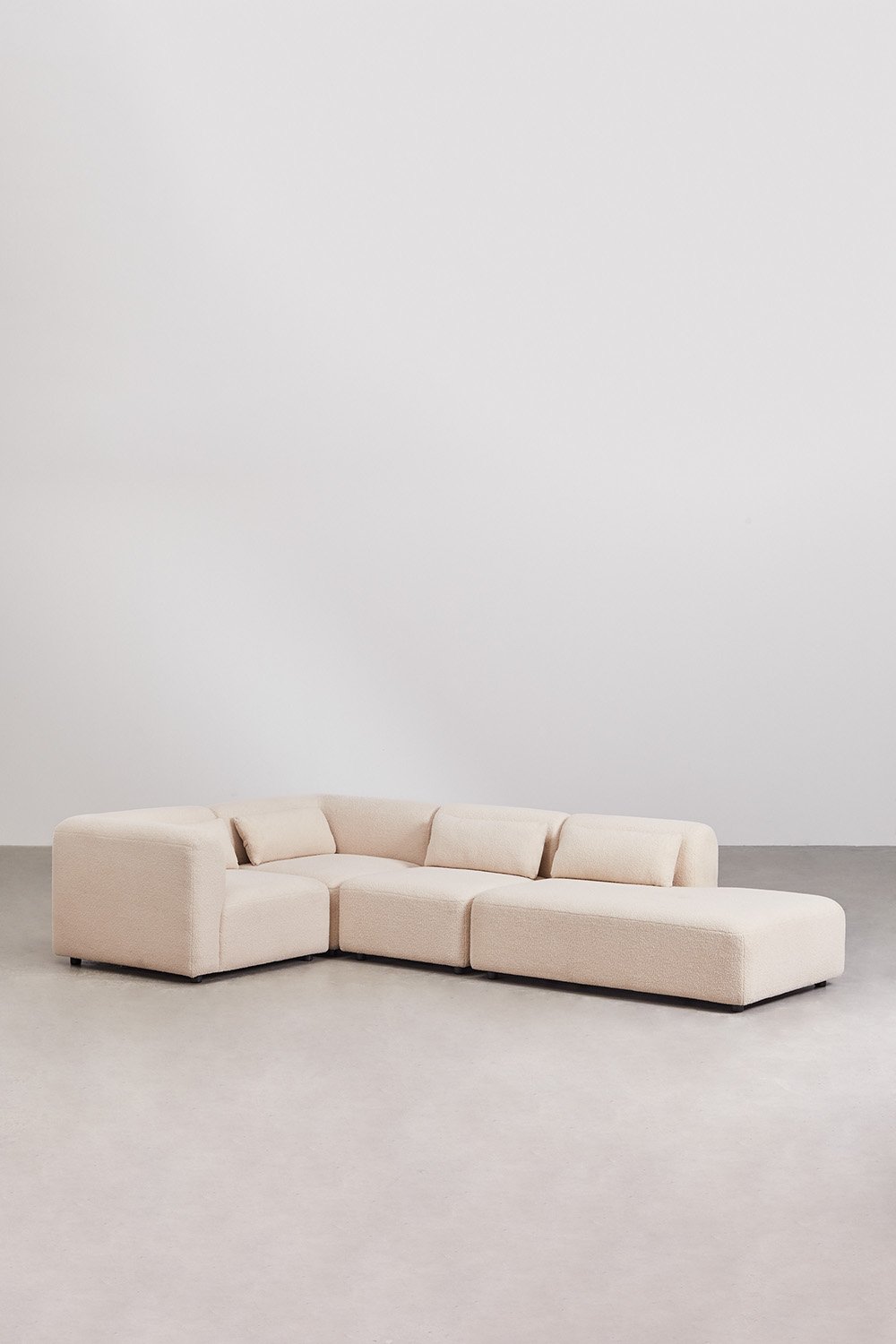 4-teiliges modulares Ecksofa Fogler mit Chaiselongue rechts, Galeriebild 1