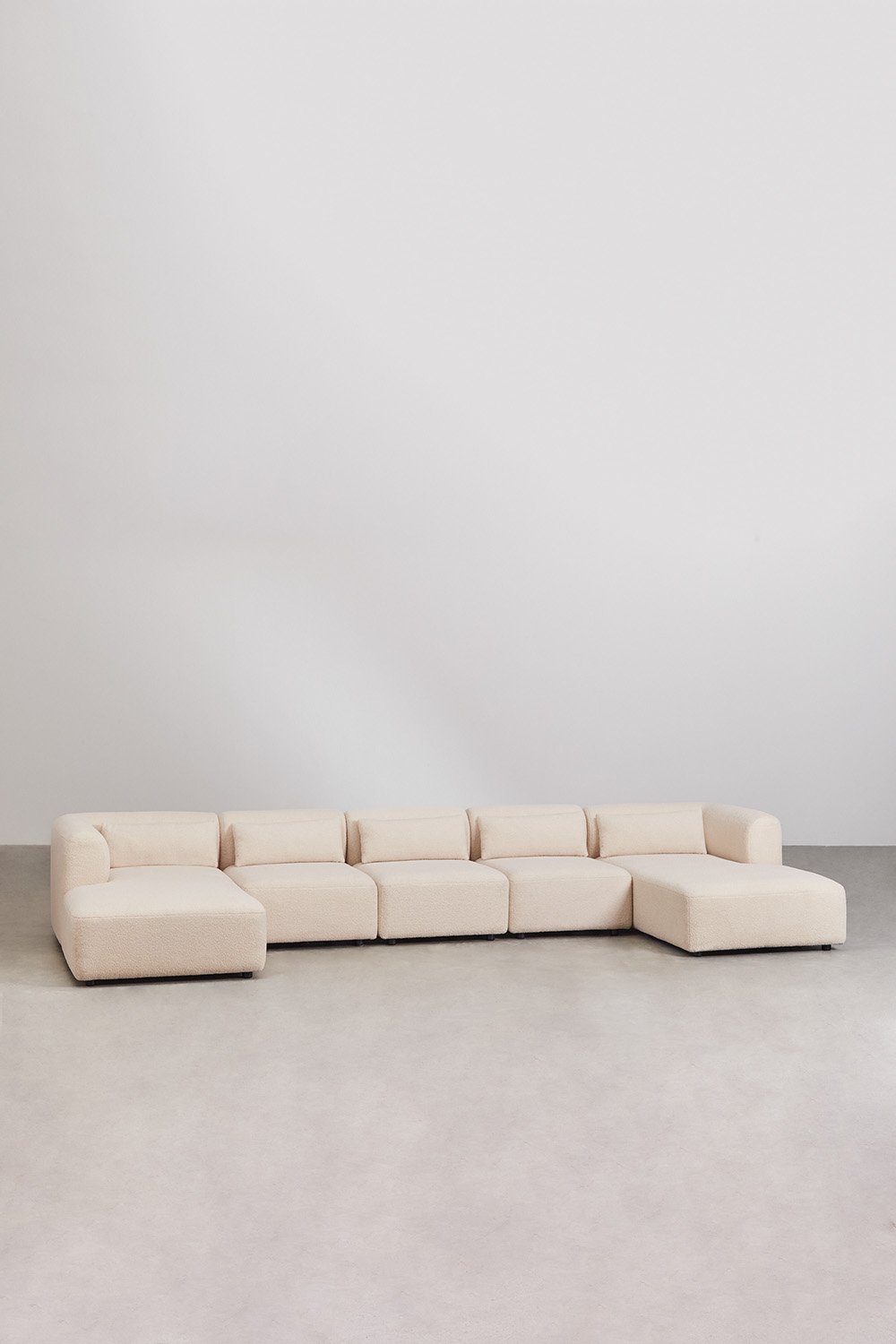 5-teiliges modulares Chaiselongue-Sofa Fogler mit Doppel-Chaiselongue, Galeriebild 1