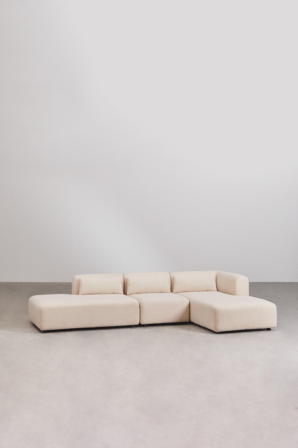 3-teiliges modulares Chaiselongue-Sofa rechts mit Fogler-Chaiselounge, Galeriebild 1