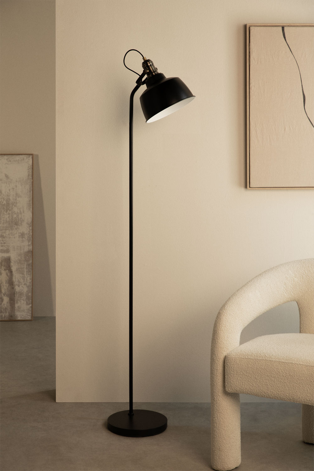 SKLUM Stehlampe Louise – Höhe 163 Cm, Farbe Mandarine Orange – Aus Eisen Mit Messing-Akzenten, E27-Fassung