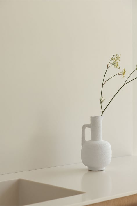 Filore-Terrakotta-Vase - Weiss