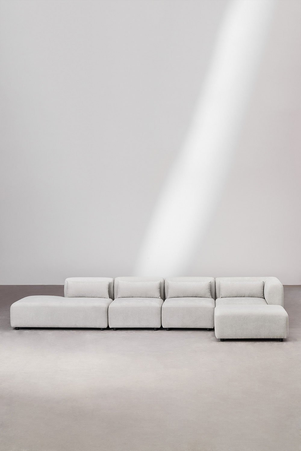 4-teiliges Ecksofa Fogler mit Chaiselongue und Pouf links, Galeriebild 3