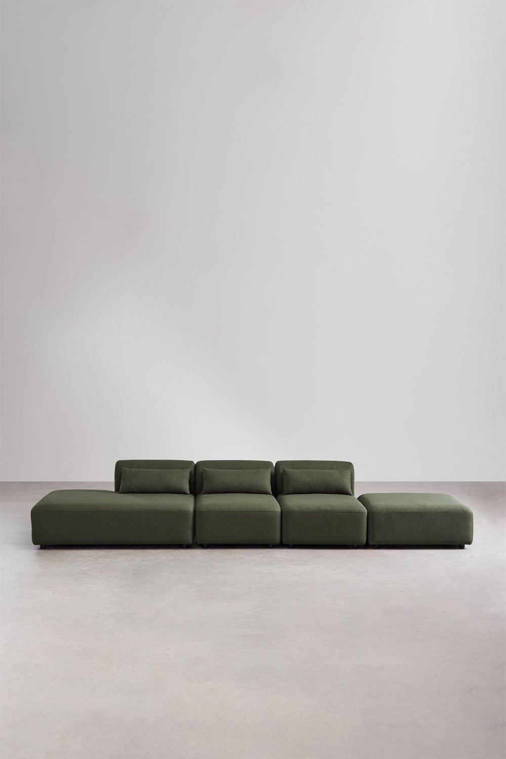 3-teiliges modulares Sofa mit Chaiselongue links und Fogler-Hocker, Galeriebild 3