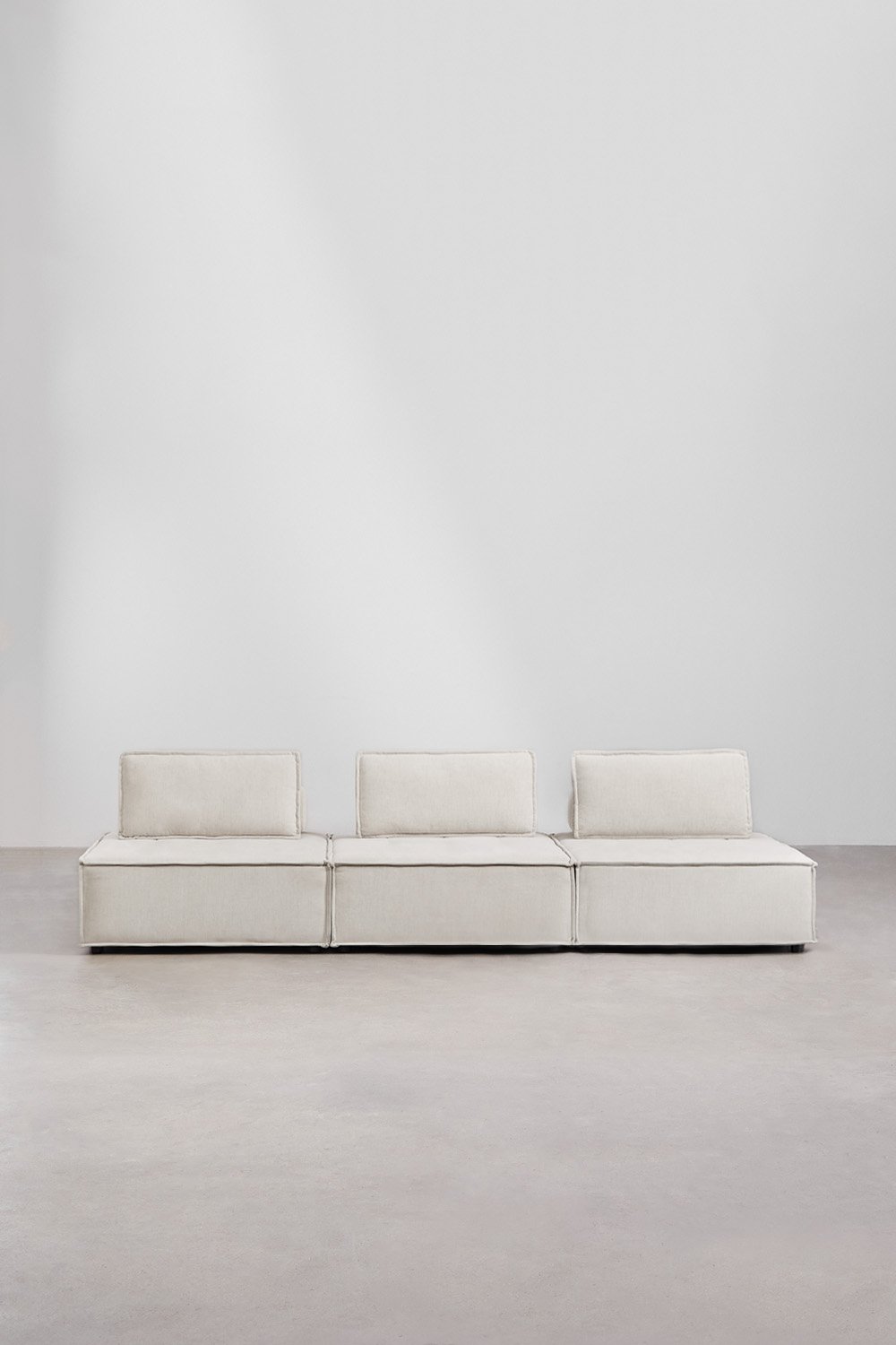 3-teiliges modulares Sofa aus Vermont-Stoff, Galeriebild 4