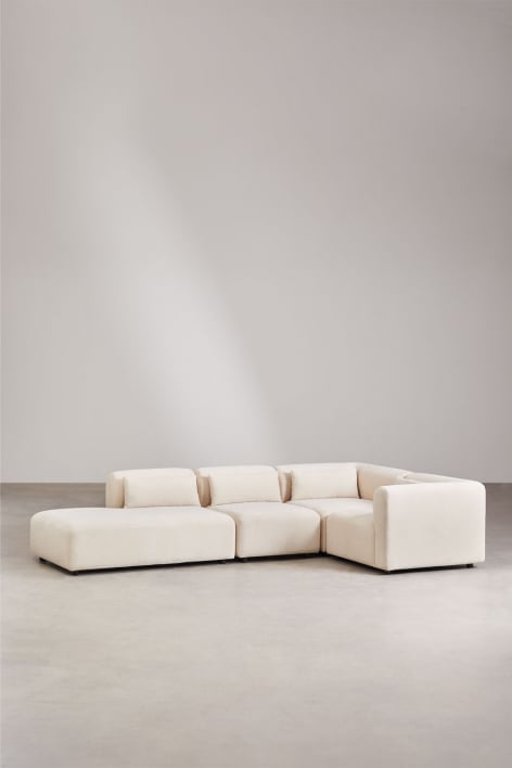 4-teiliges modulares Ecksofa Fogler mit linkem Diwan