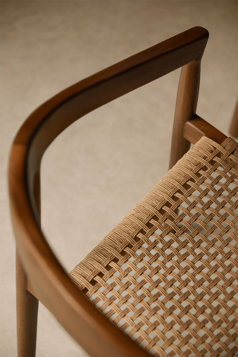 Packung mit 4 Esszimmerstühlen aus Teakholz, Visby Design, Galeriebild 2