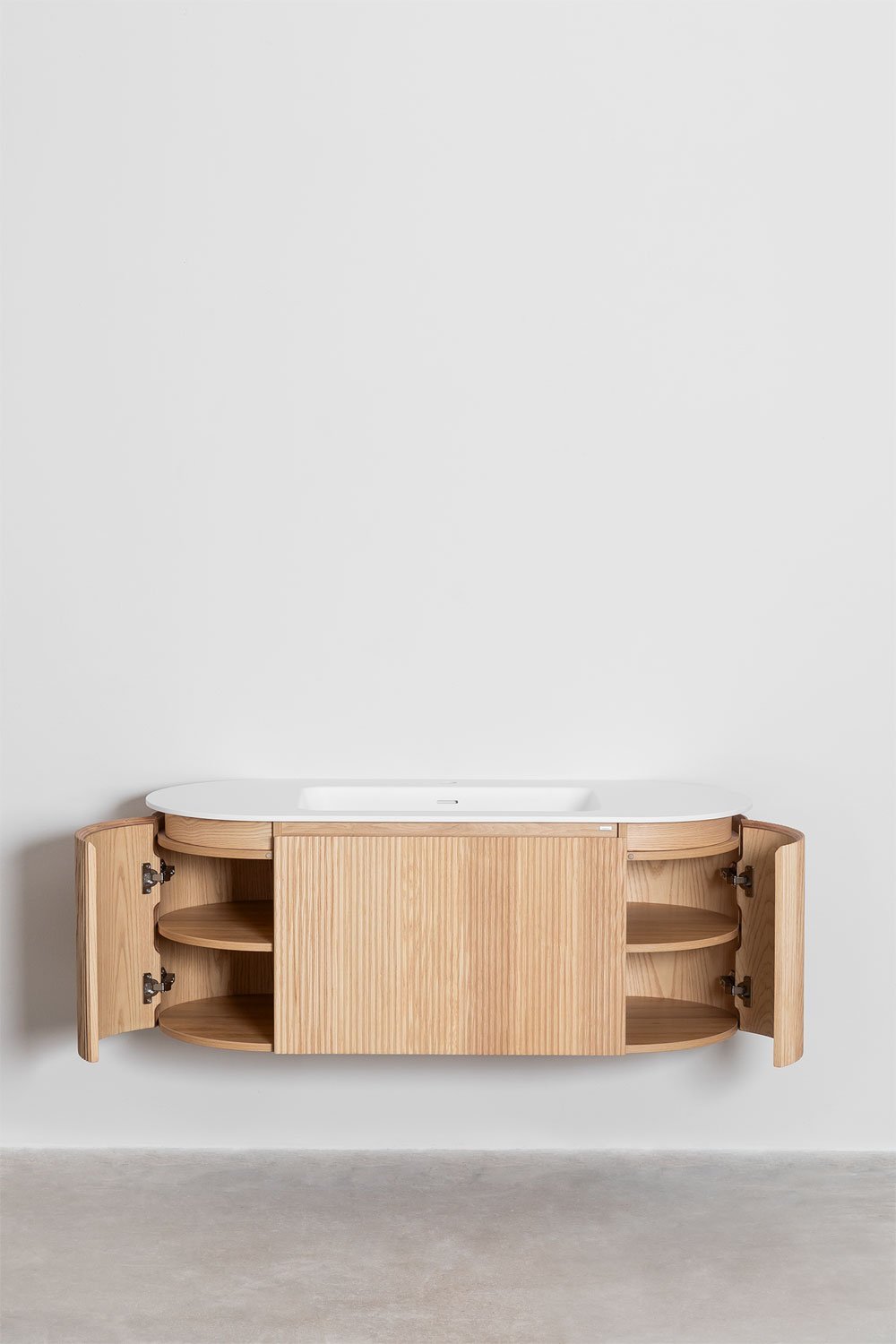 Carsone Badezimmermöbel-Set aus Holz mit integriertem Waschbecken, Galeriebild 3