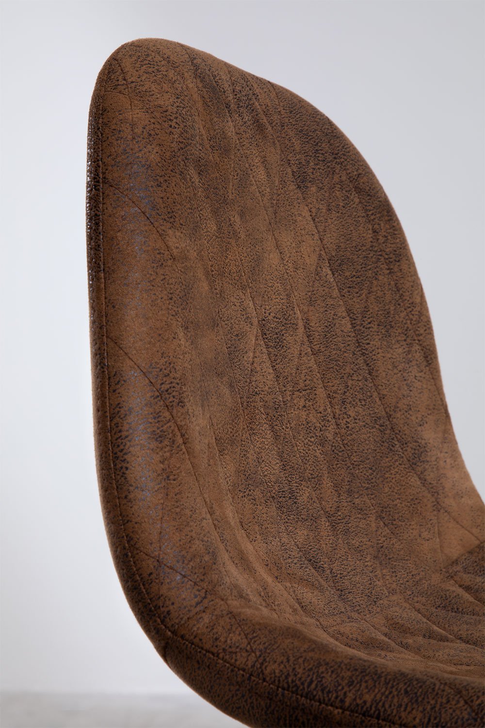 2er Pack Barhocker 75 cm Diamond Kaffee Kunstleder Beine Naturholz Glamm, Galeriebild 5