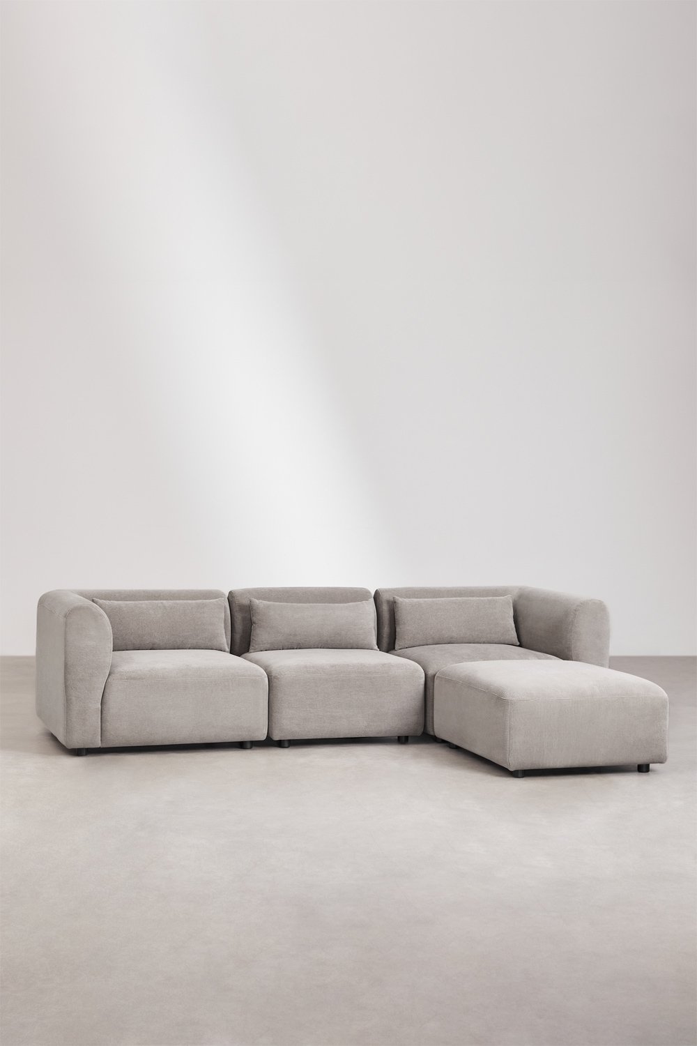 3-teiliges modulares Sofa mit Fogler-Hocker    , Galeriebild 1