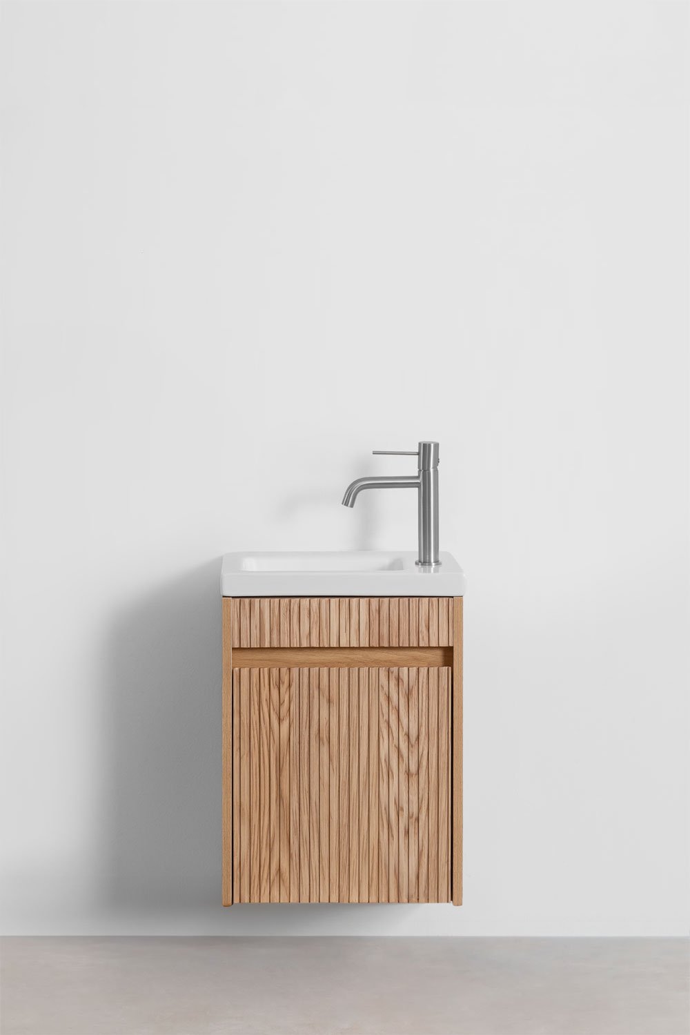 Badezimmerset aus Holz mit integriertem Waschbecken Narek, Galeriebild 2