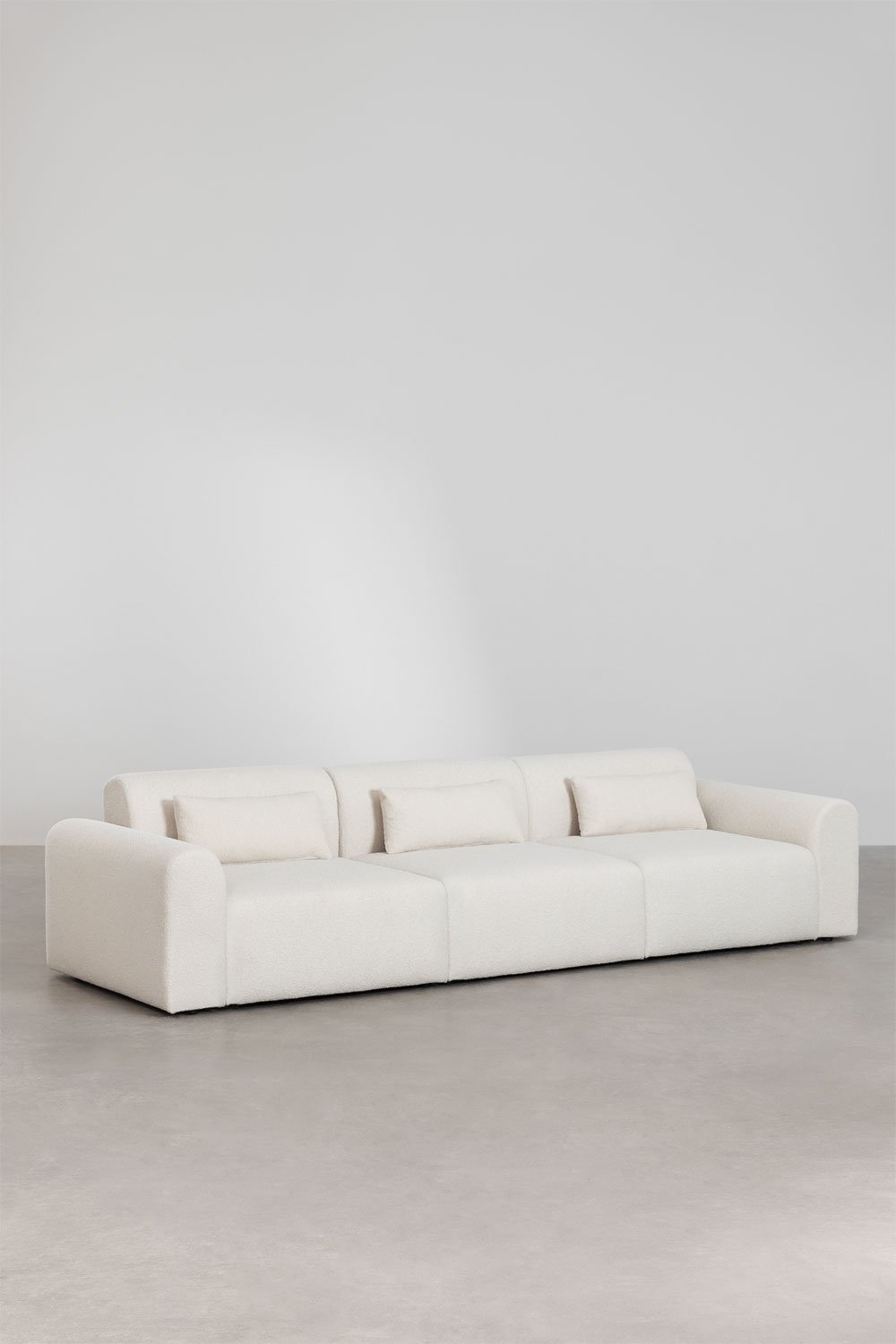 3-teiliges modulares Sofa aus Borjan-Lammfell , Galeriebild 2