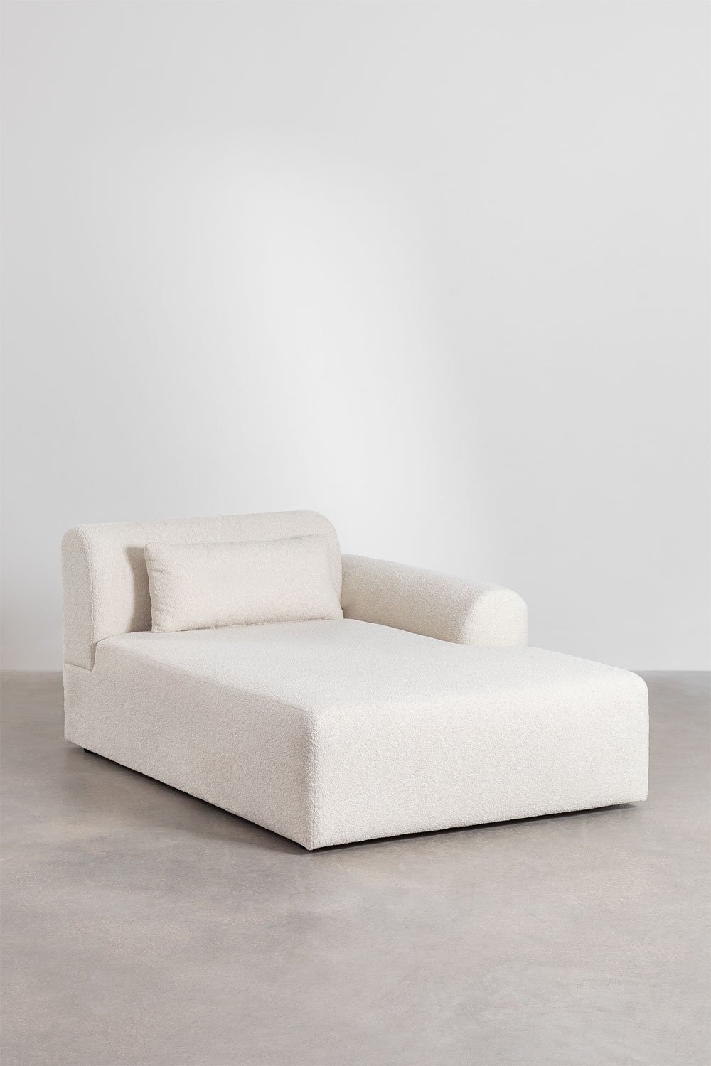 Modulares Sofa mit rechter Chaiselongue, 4-teilig, 2 Hocker in Schaffell Borjan, Galeriebild 8